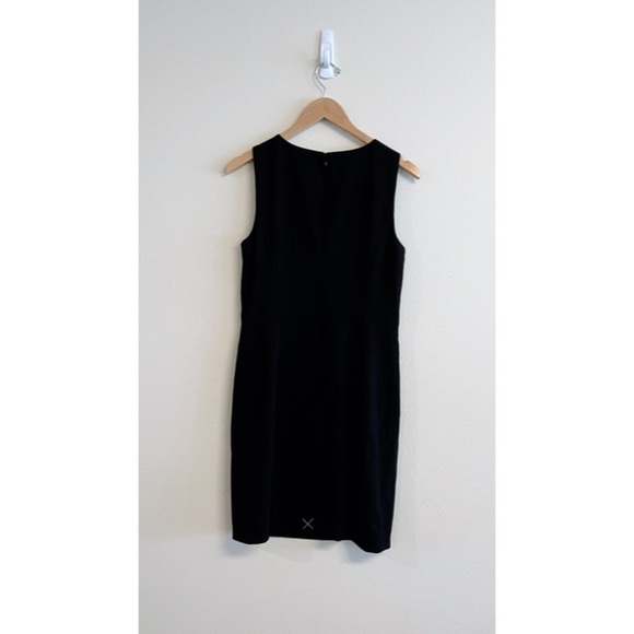 NWT Talbots Black Sleeveless Boat Neck Mini Sheath Dress - Picture 4 of 11